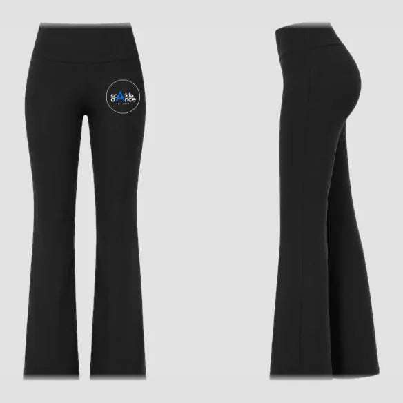 Sparkle Dance Studios Blue Flared Leggings