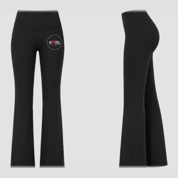 Sparkle Dance Studios Pink Flared Leggings