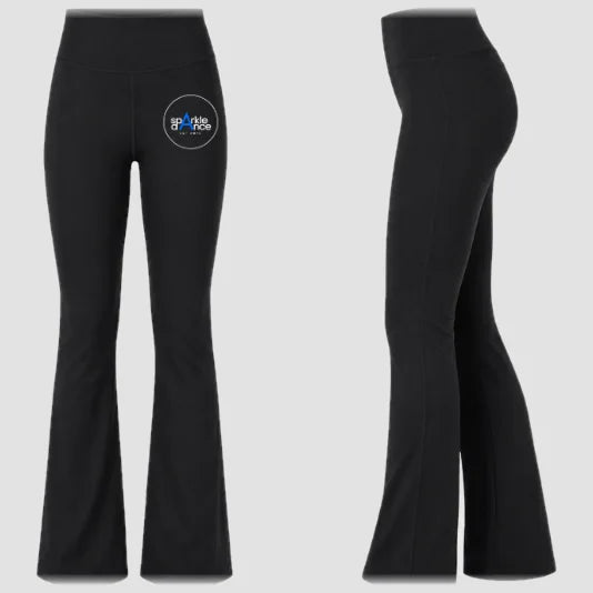 Sparkle Dance Studios Blue Flared Yoga Pants