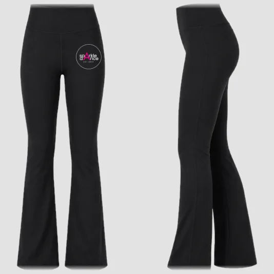 Sparkle Dance Studios Pink Flared Yoga Pants