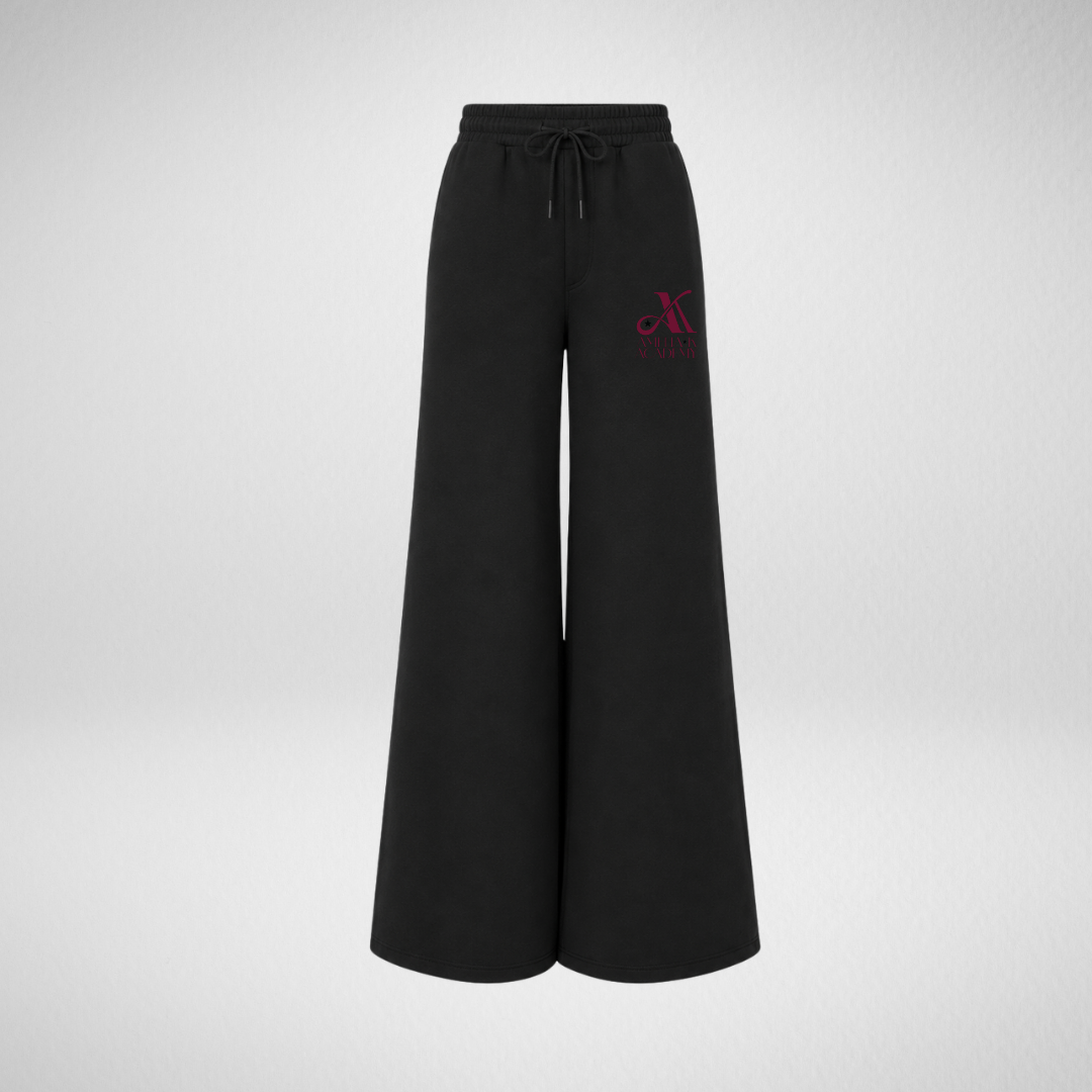 Amelia K Academy Black Wide Leg Joggers