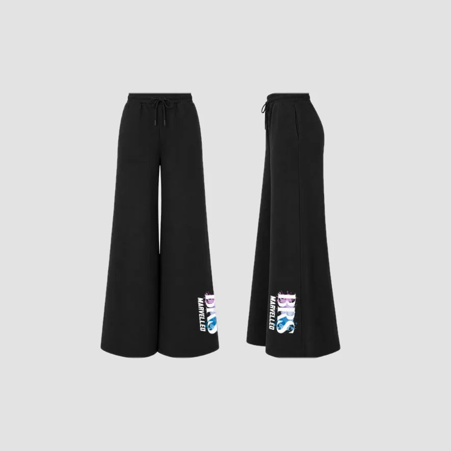 BRS-Dance Ltd Marvelled Wide Leg Joggers