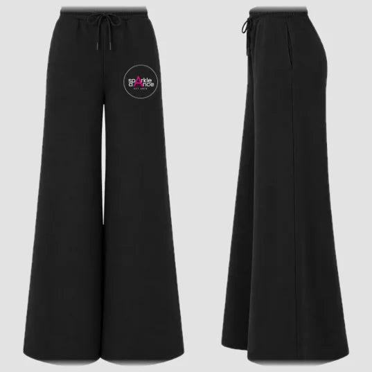 Sparkle Dance Studios Pink Wide Leg Joggers