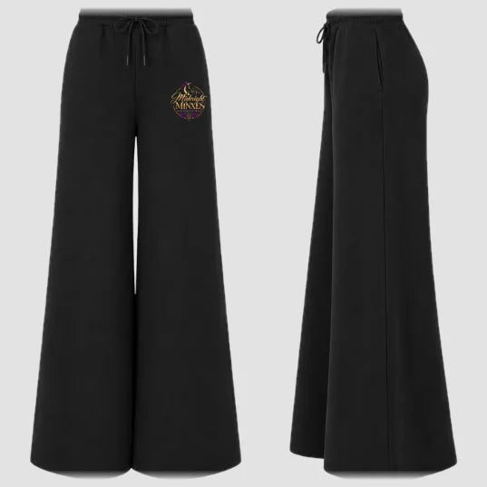Midnight Minxes Burlesque and Heels Wide Leg Joggers