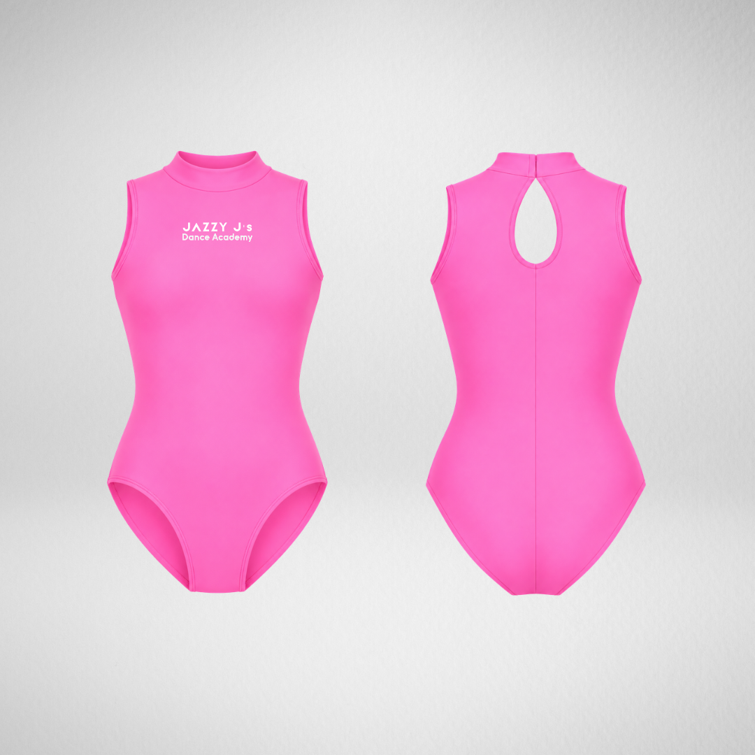 Jazzy J's Dance Academy Pink Turtle Neck Leotard