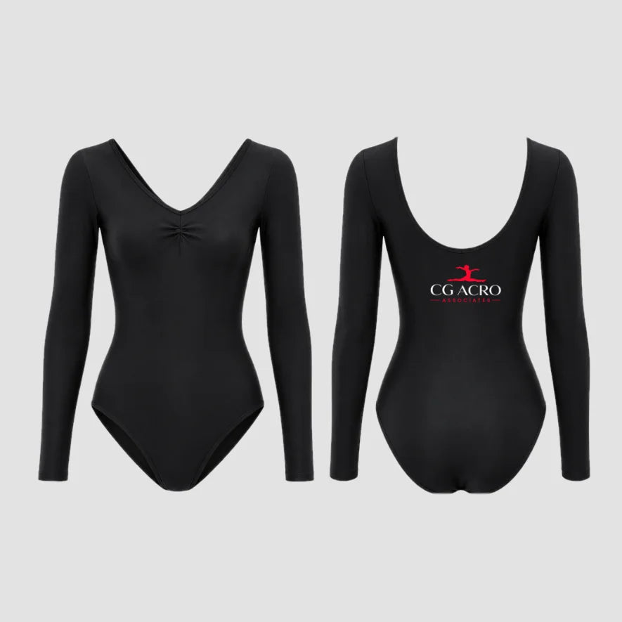 CG Acro Associates Ruched Long Sleeved Leotard
