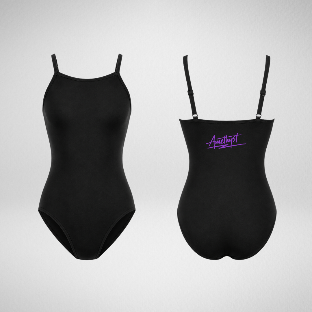 Amethyst Dance Pembrokeshire Black Adjustable Strap Leotard