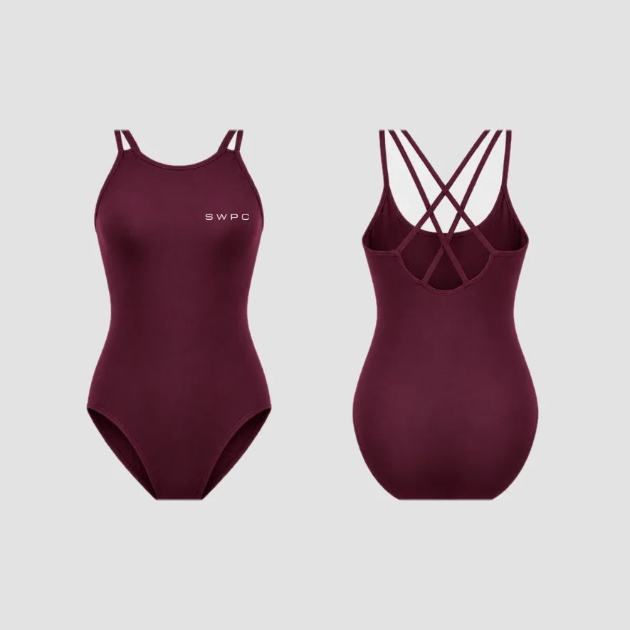 South West Performance Choreography Burgundy Capezio Double Strap Camisole Leotard (Adults Only)