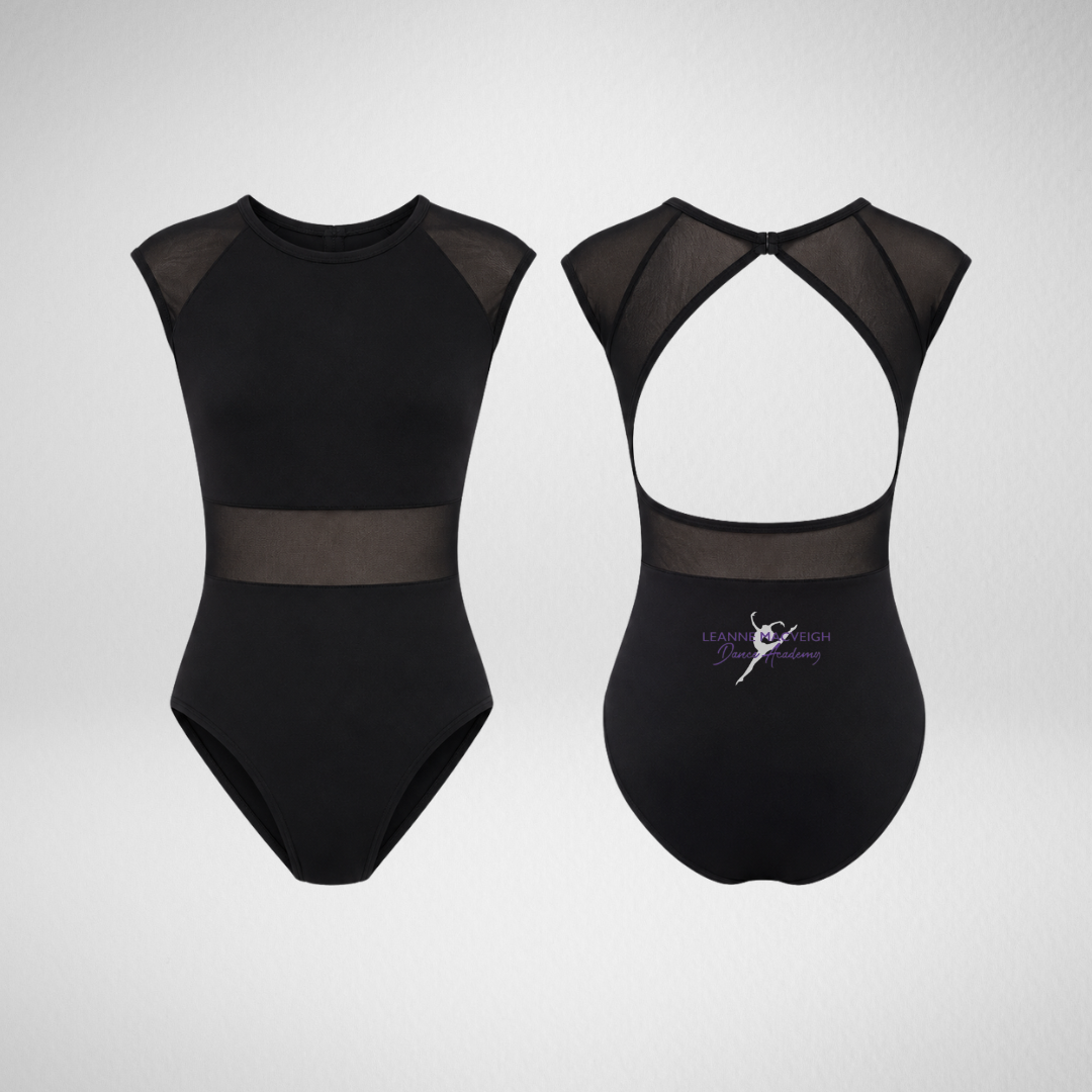 Leanne Macveigh Dance Academy Mesh Panel Leotard - SENIOR CLASSES (Ballet, Tap, Acro, Lyrical)