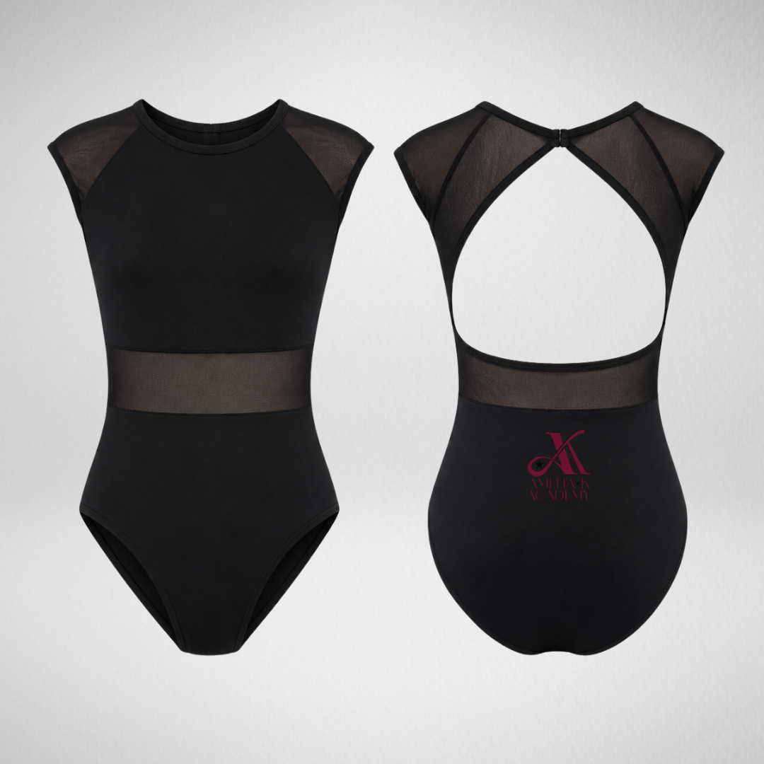 Amelia K Academy Mesh Panel Leotard