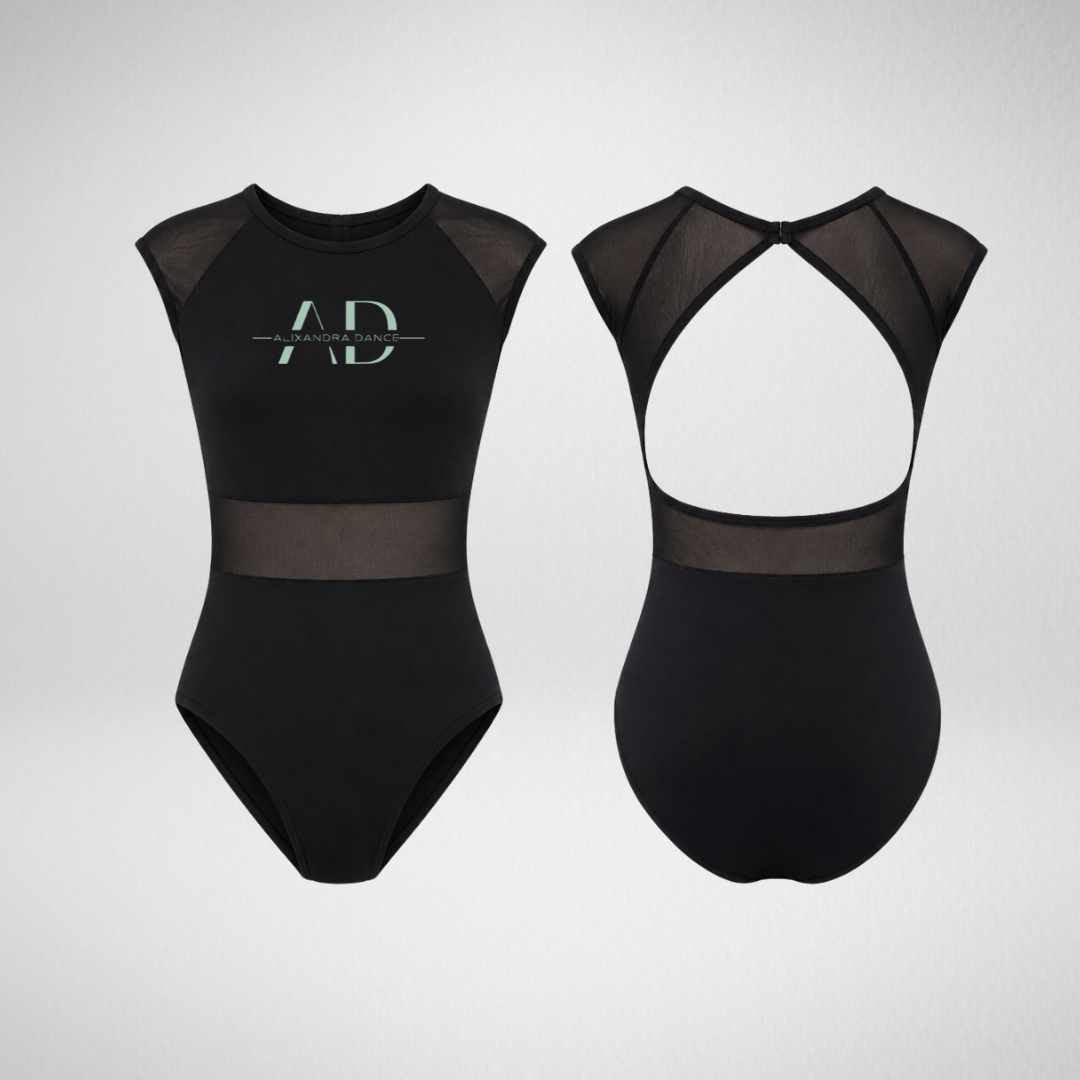 Alixandra Dance Open Back Mesh Panel Leotard