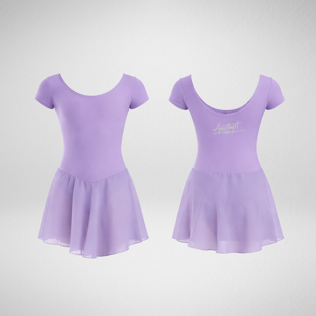 Amethyst Dance Pembrokeshire Lilac Voile Skirted Leotard