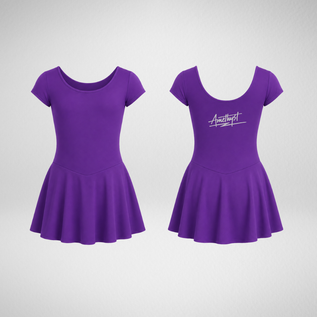 Amethyst Dance Pembrokeshire Lavender Nylon Skirted Leotard