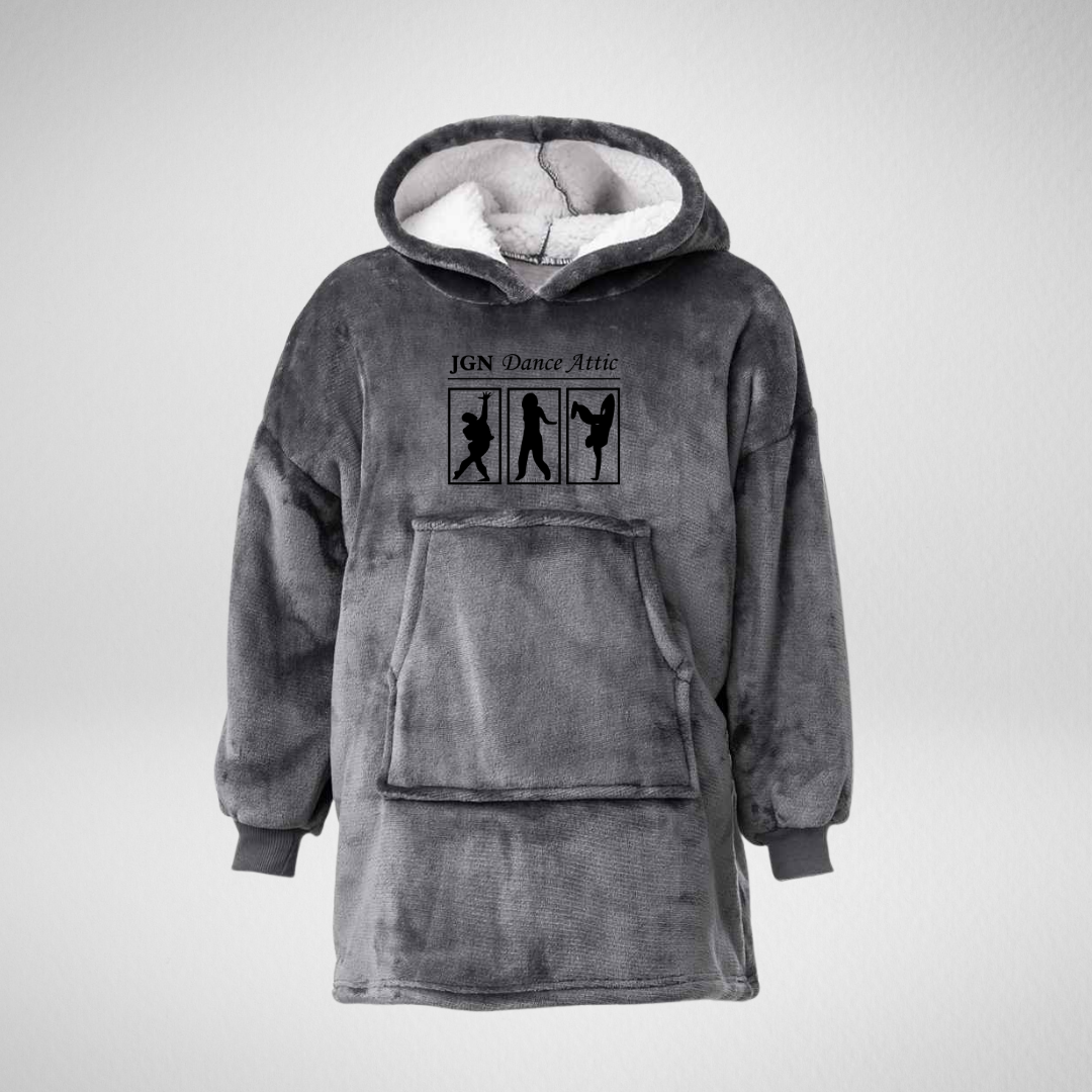 JGN Dance Attic Charcoal Hooded Blanket
