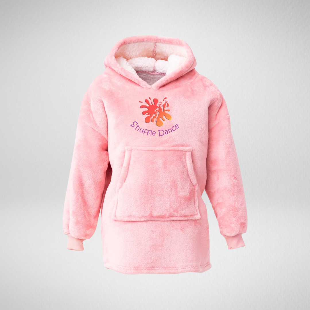 Shuffle Dance Pink Hooded Blanket