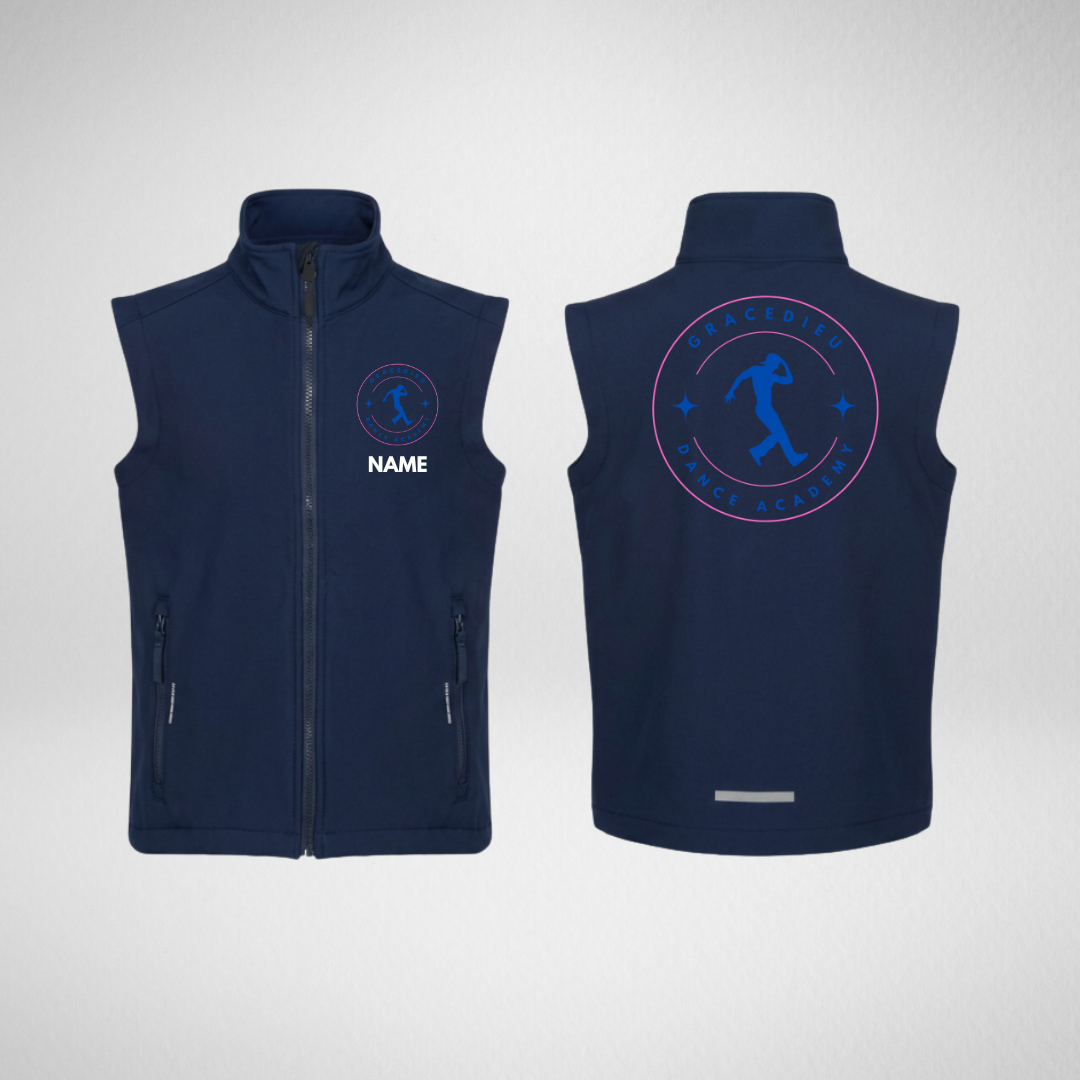 Gracedieu Dance Academy Boys Navy Softshell Gilet