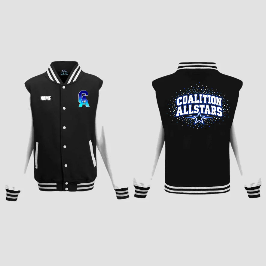 Coalition Allstars Black.White Varsity Jacket