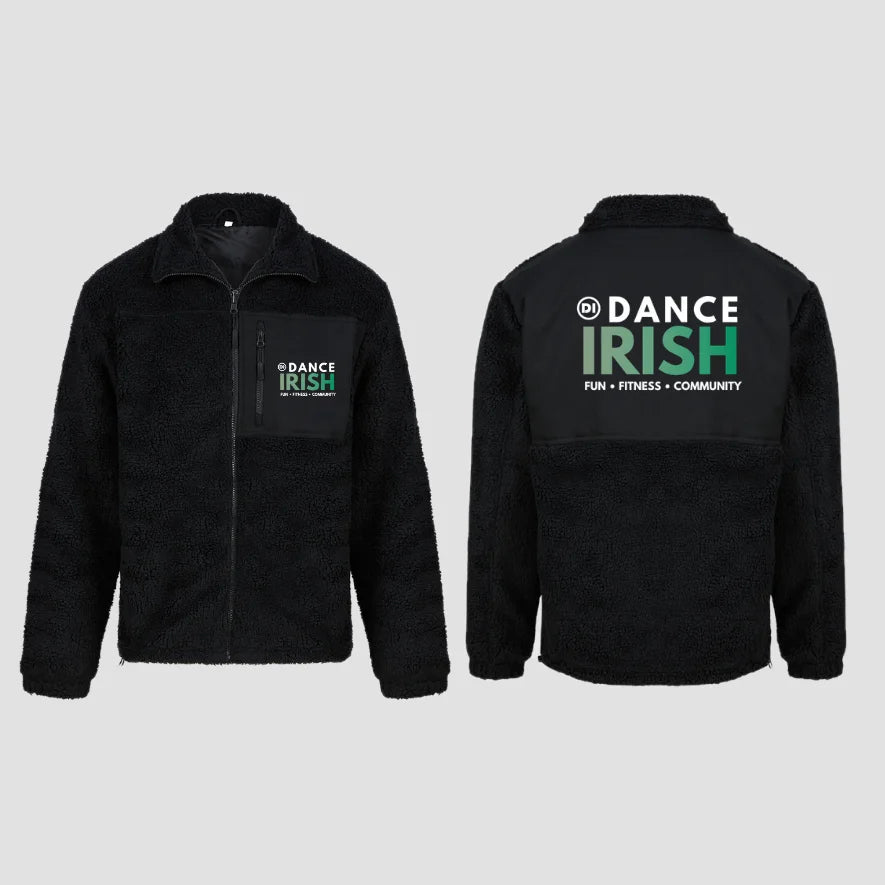 Dance Irish Green Sherpa Fleece Jacket