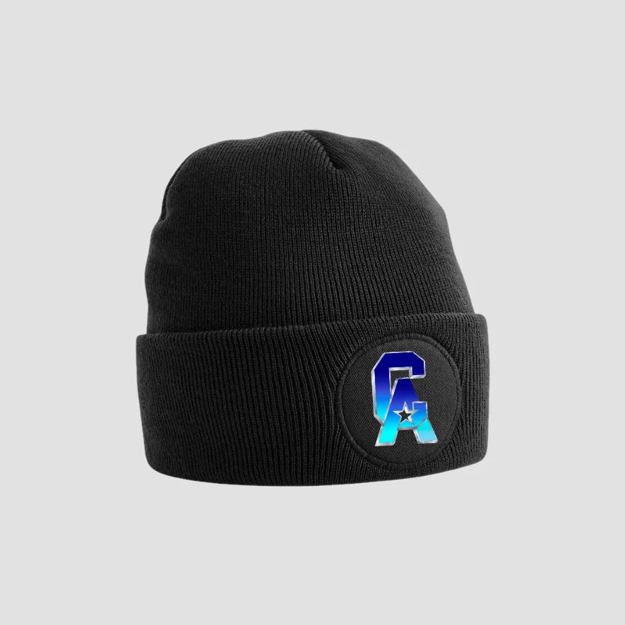Coalition Allstars Black Circular Beanie Hat