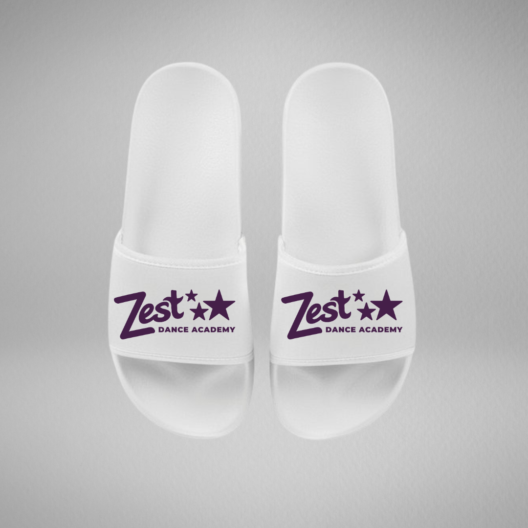 Zest Dance Academy White Sliders