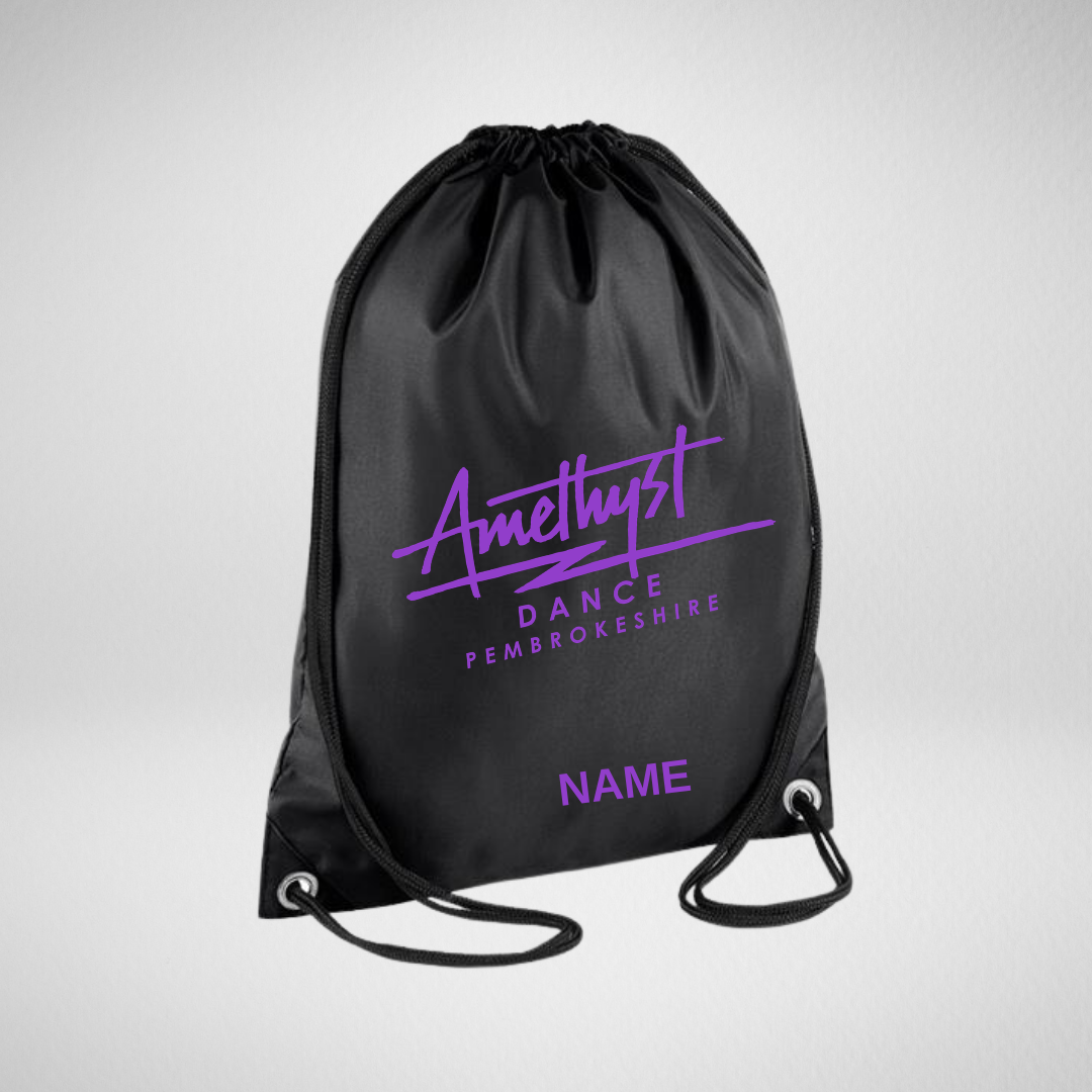 Amethyst Dance Pembrokeshire Drawstring Bag