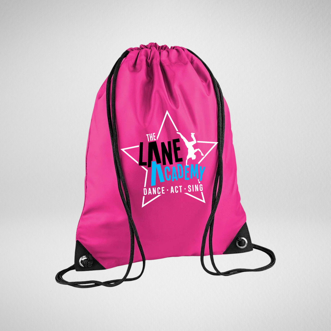 The Lane Academy Fuchsia Drawstring Bag