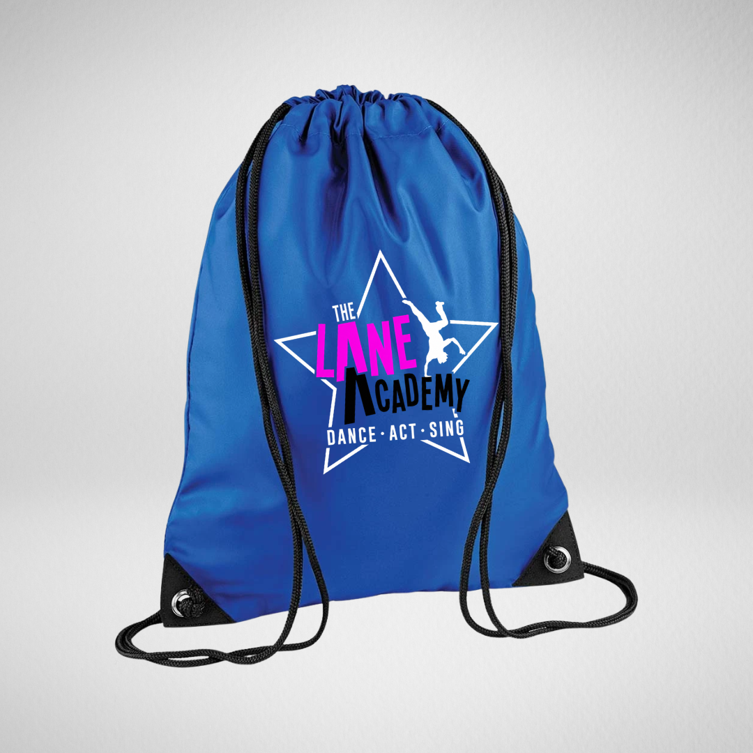 The Lane Academy Royal Blue Drawstring Bag