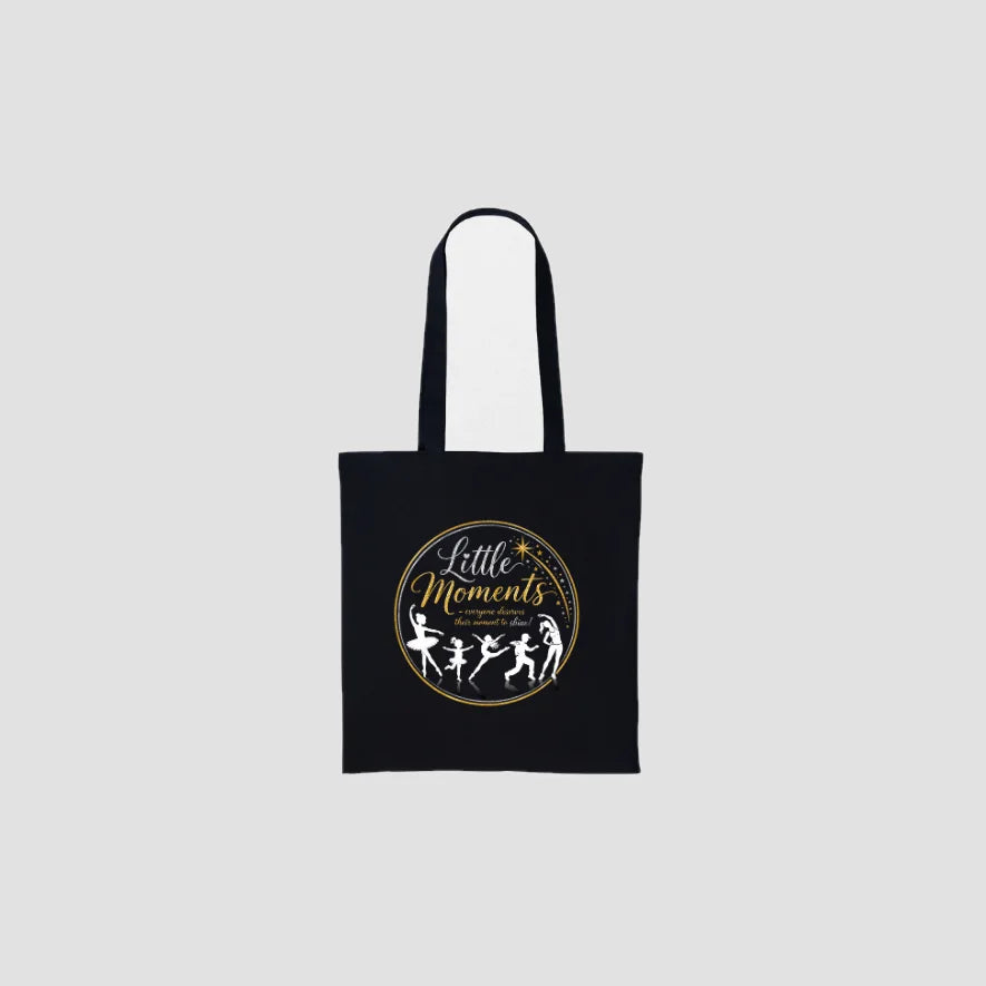 Little Moments Gold Black Tote Bag