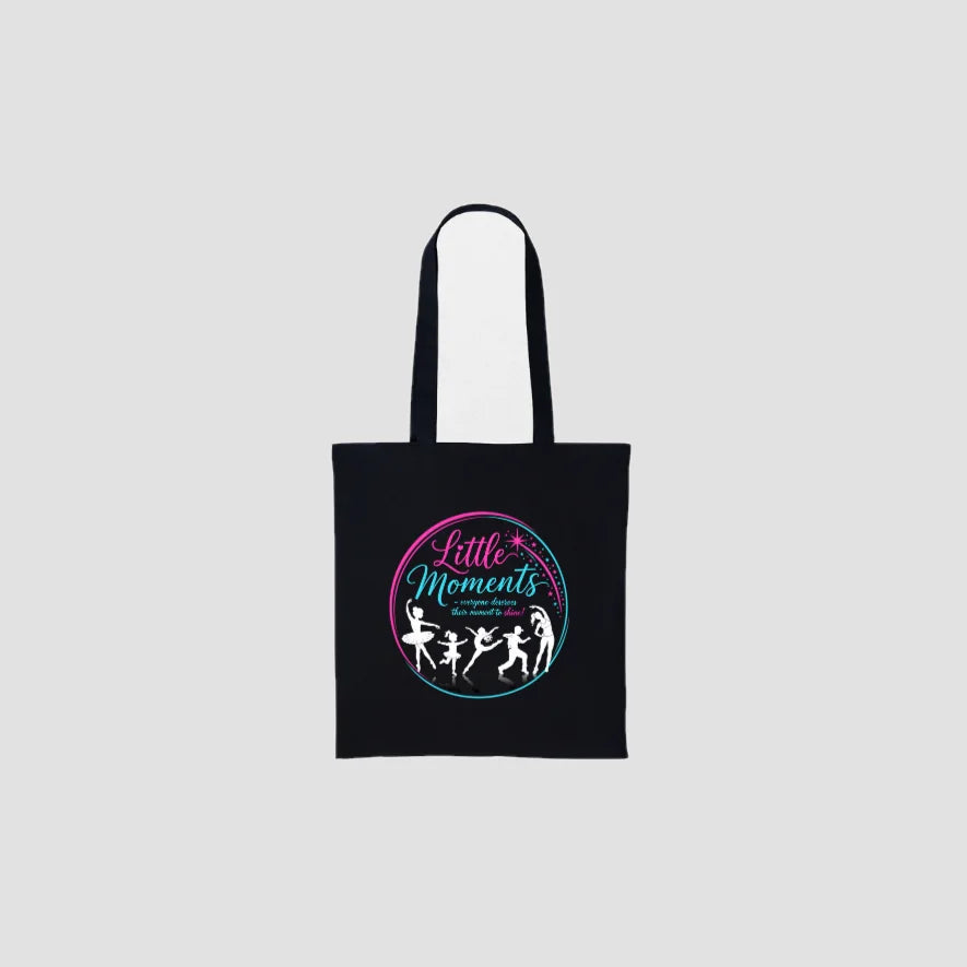 Little Moments Pink Black Tote Bag