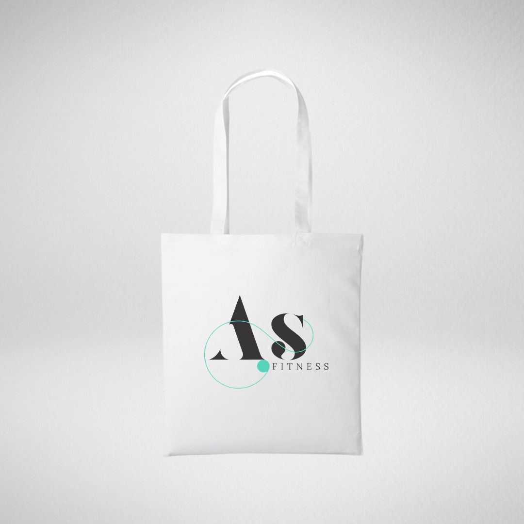AS Fitness White Tote Bag
