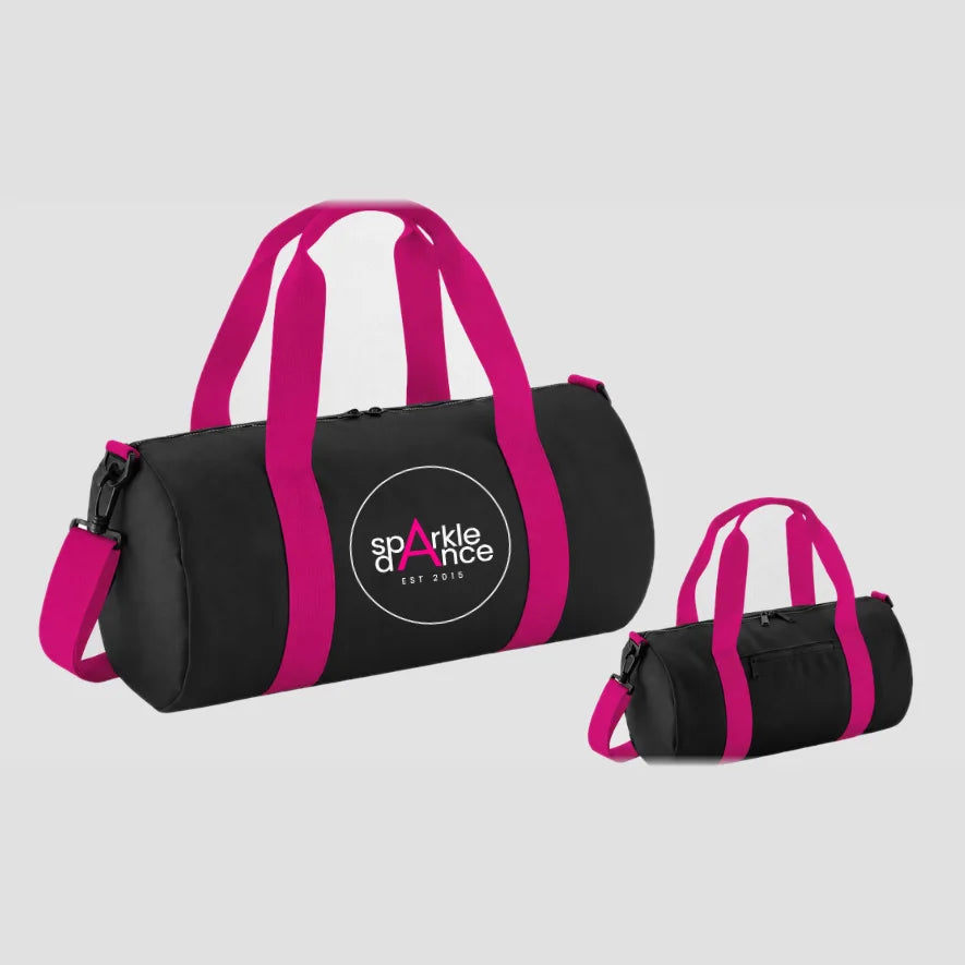 Sparkle Dance Studios Black.Pink Pink Mini Barrel Bag
