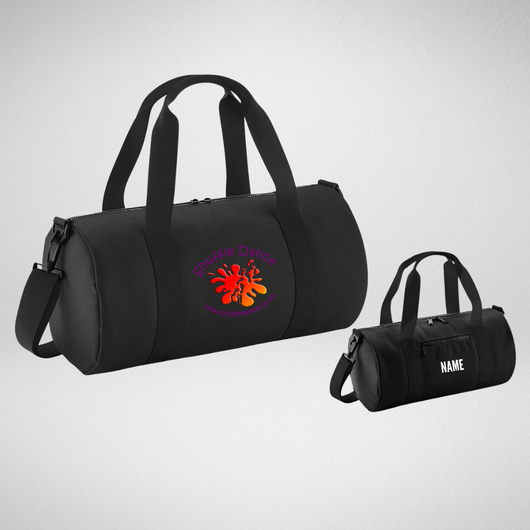 Shuffle Dance Black Mini Barrel Bag