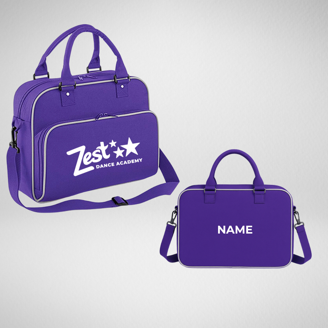 Zest Dance Academy Purple Zipped Dance Bag