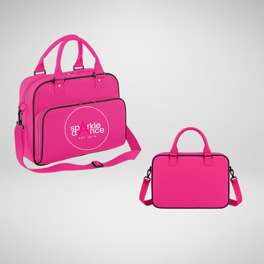 Sparkle Dance Studios Fuchsia/Black Pink Zipped Dance Bag