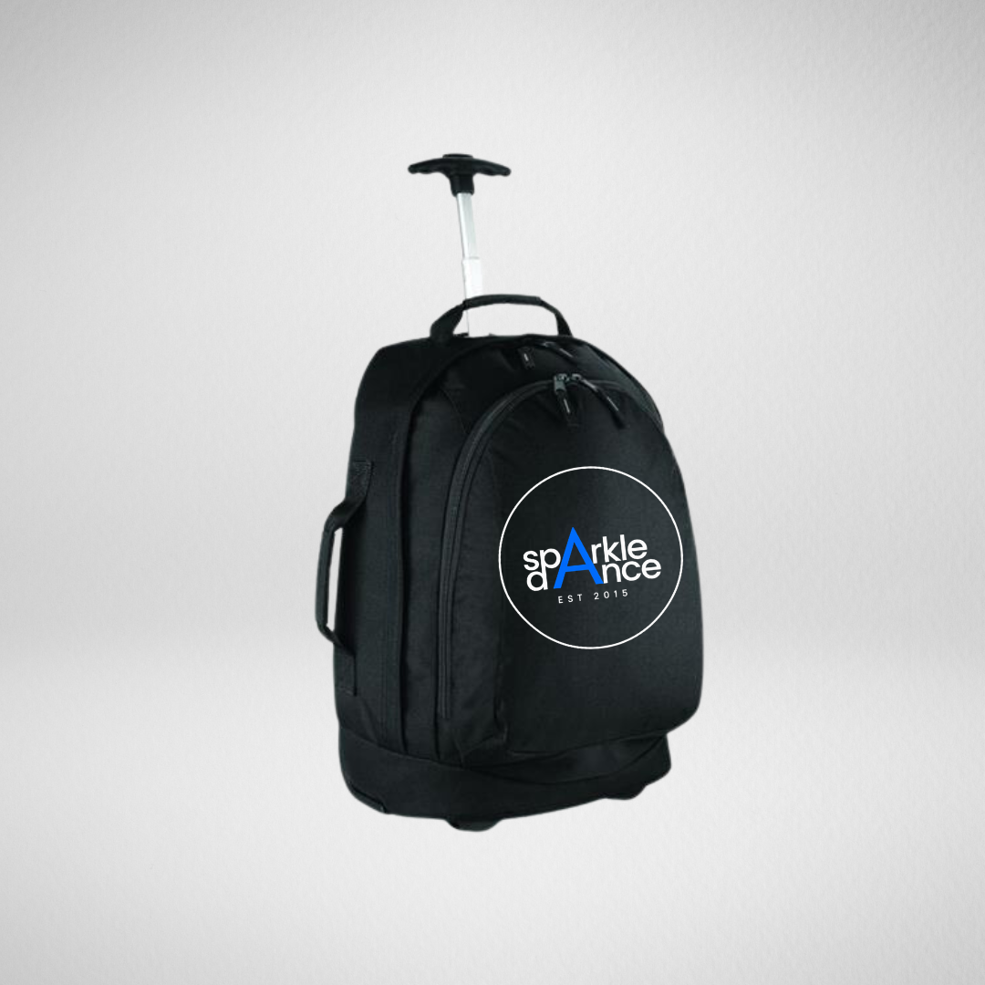 Sparkle Dance Studios Blue Wheeled Suitcase