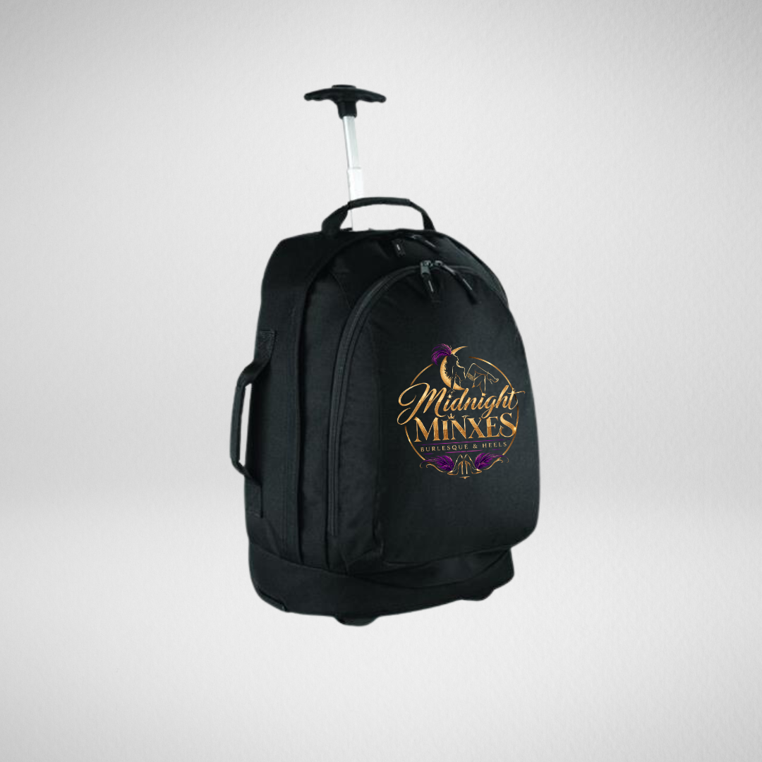 Midnight Minxes Burlesque and Heels Wheeled Suitcase