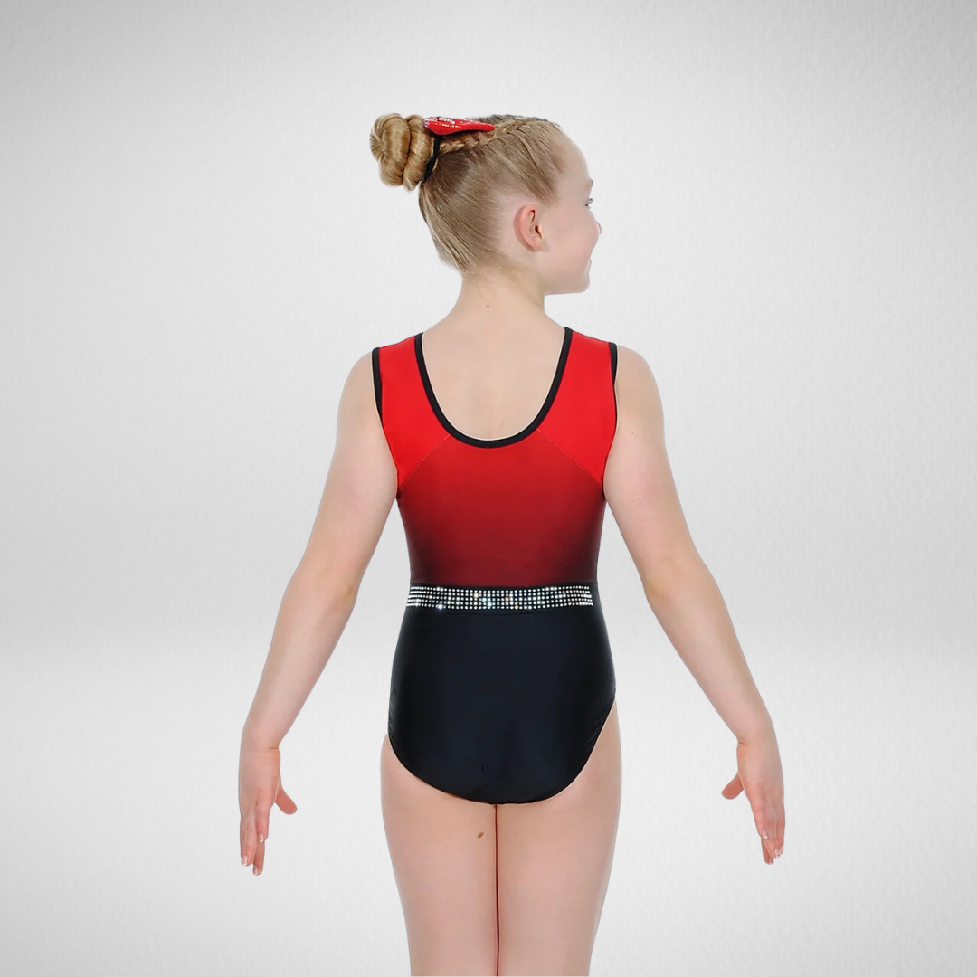 Inspire Sublimated Mesh Sleeveless Leotard Red/Black