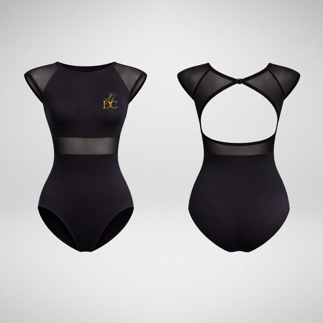 Loren James Dance Company Open Back Mesh Panel Leotard
