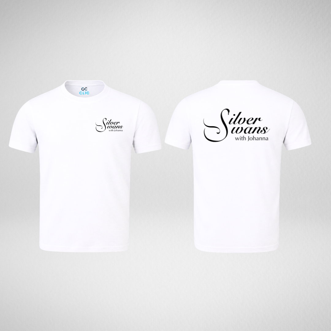 Silver Swans White Premium Stretch Tee