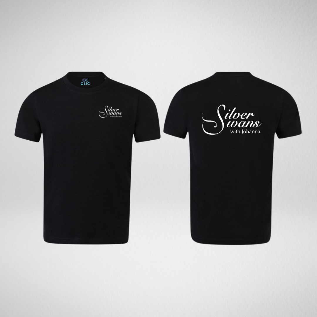 Silver Swans Black Premium Stretch Tee