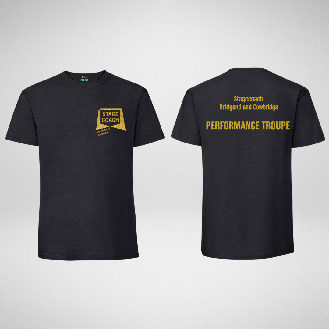 Stagecoach Bridgend & Cowbridge Performance Troupe Glitter T-Shirt