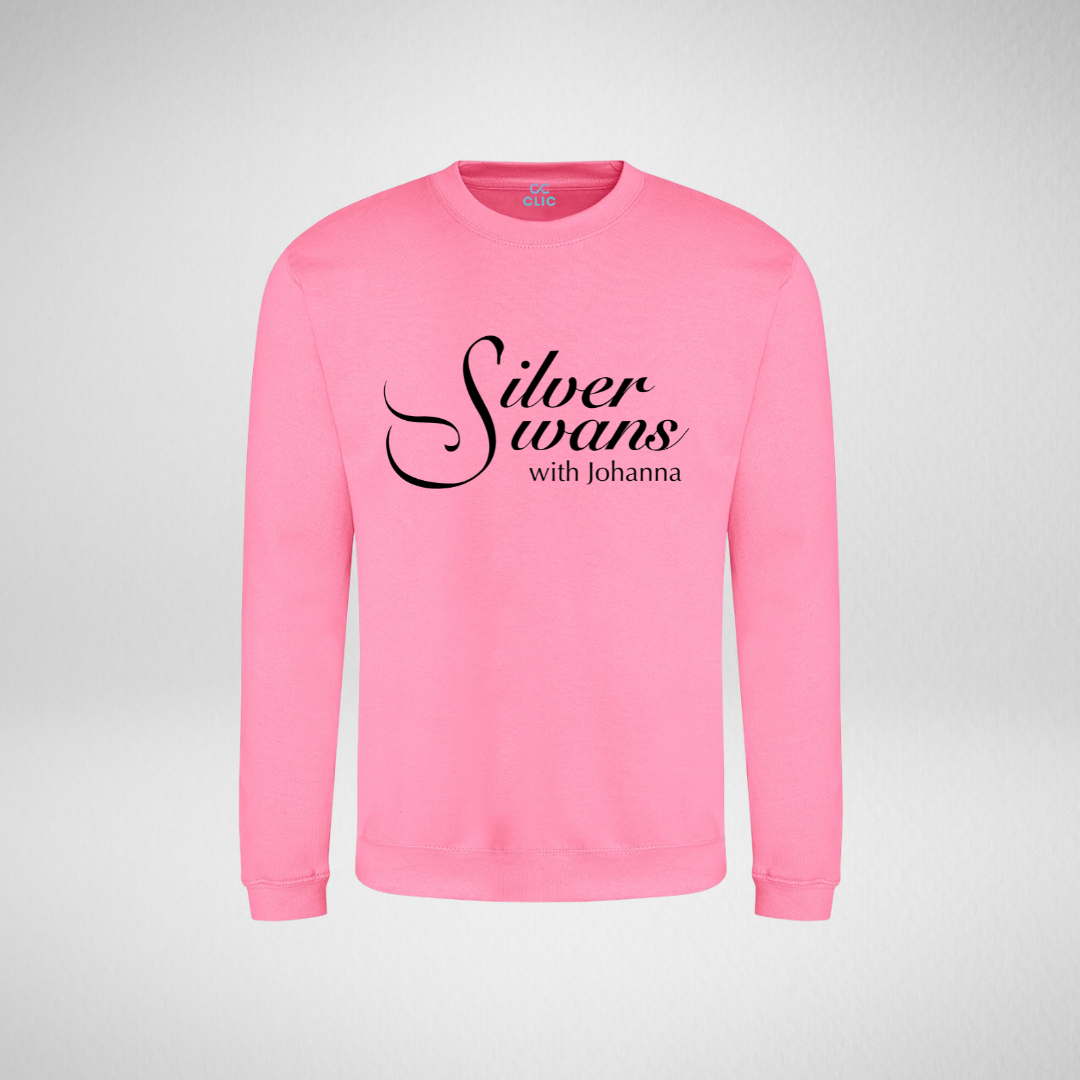 Silver Swans Candyfloss Pink Standard Sweatshirt