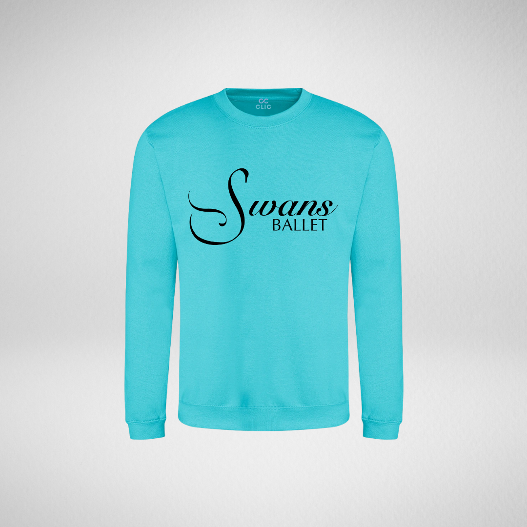 Swans Ballet Turquoise Standard Sweatshirt