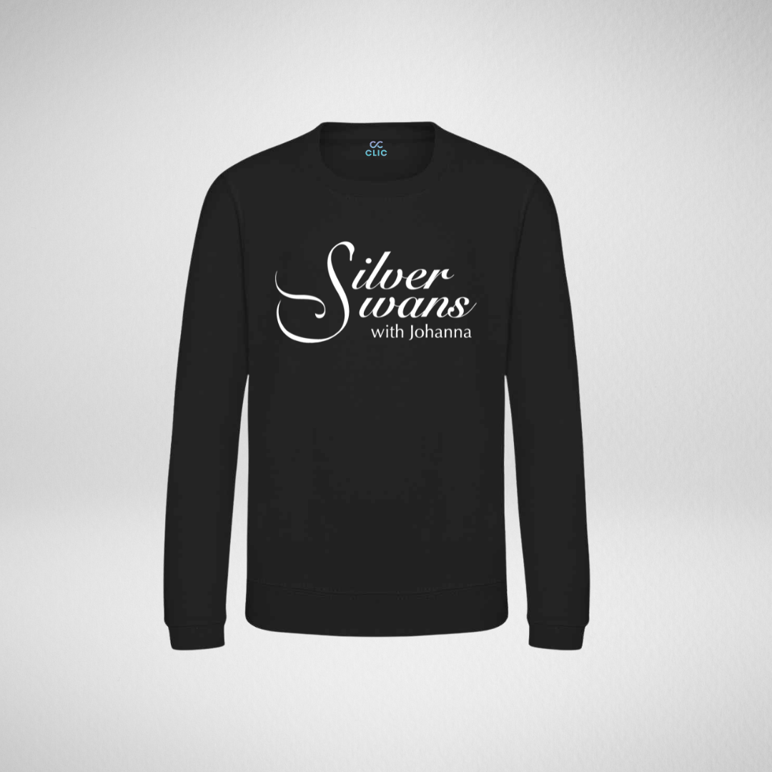 Silver Swans Black Standard Sweatshirt