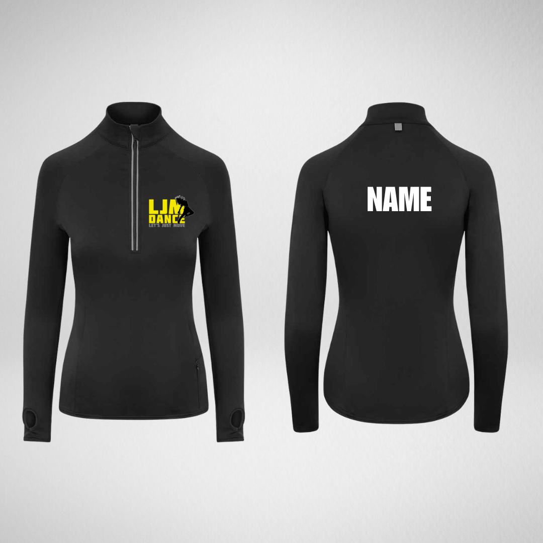 LJM Dance Stretch 1/4 Zip Top