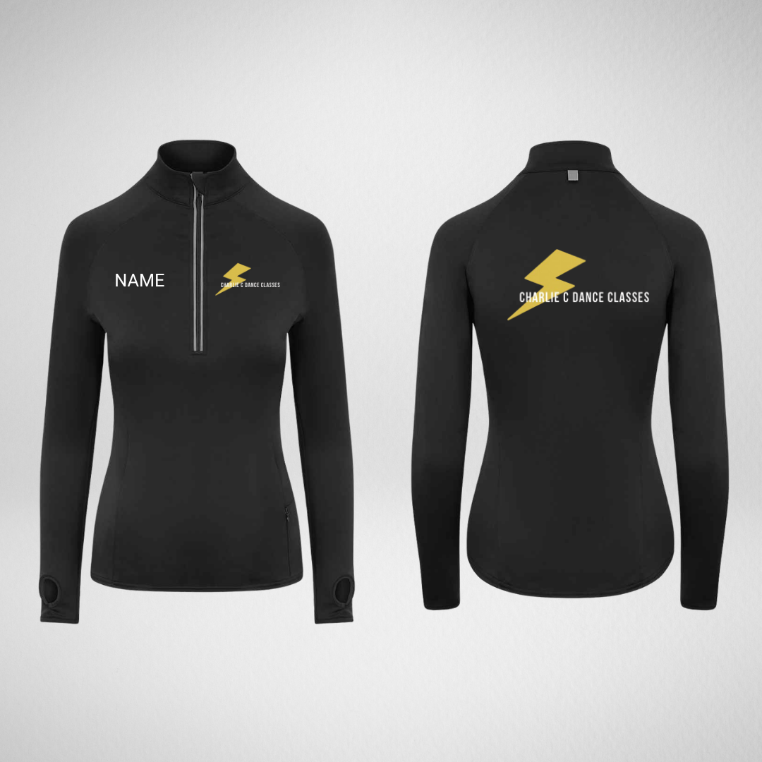 Charlie C Dance Classes Stretch 1/4 Zip Top