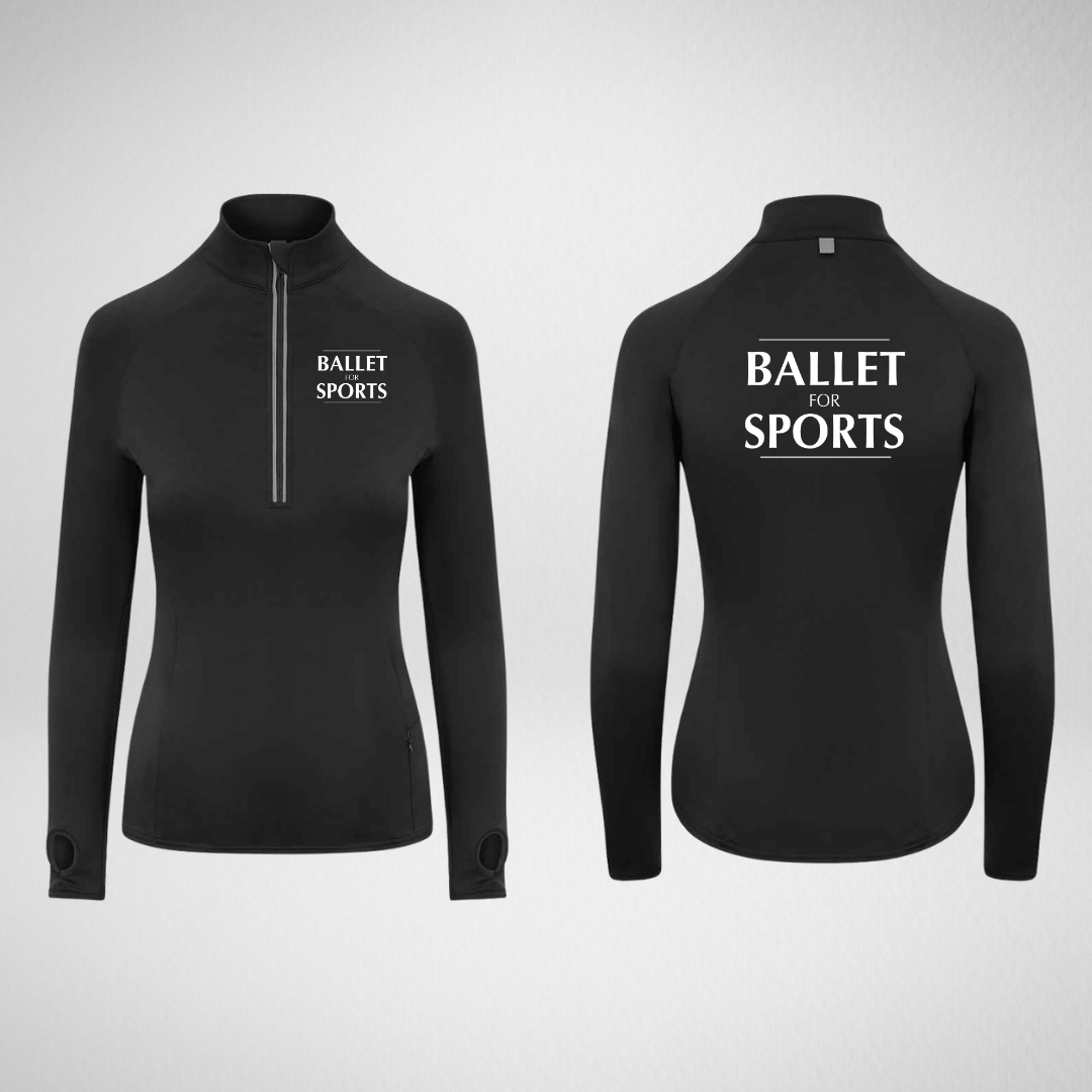 Ballet For Sports Stretch 1/4 Zip Top