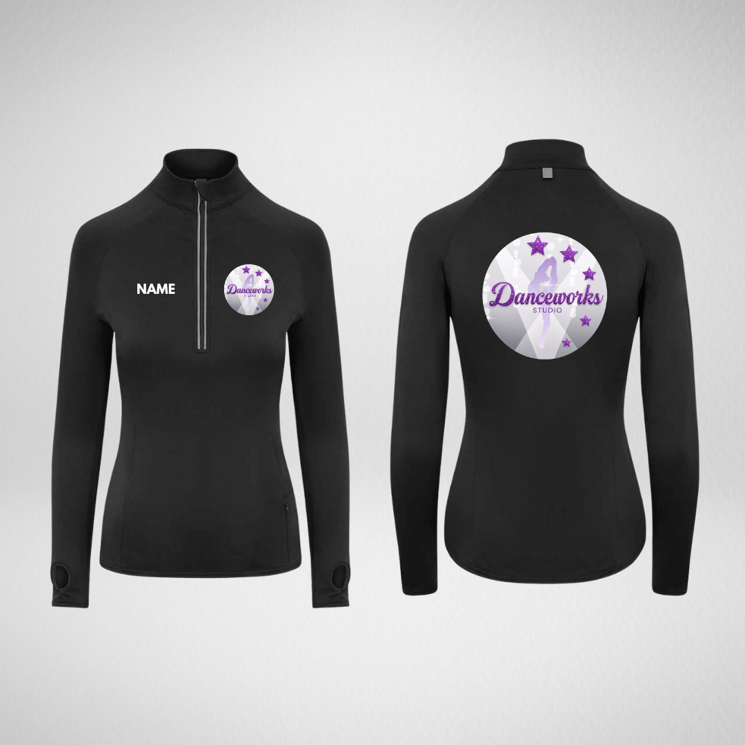 Danceworks Studio Stretch 1/4 Zip Top