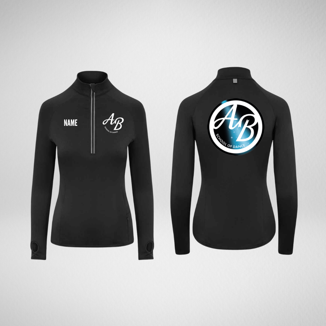 AB School of Dance Stretch 1/4 Zip Top
