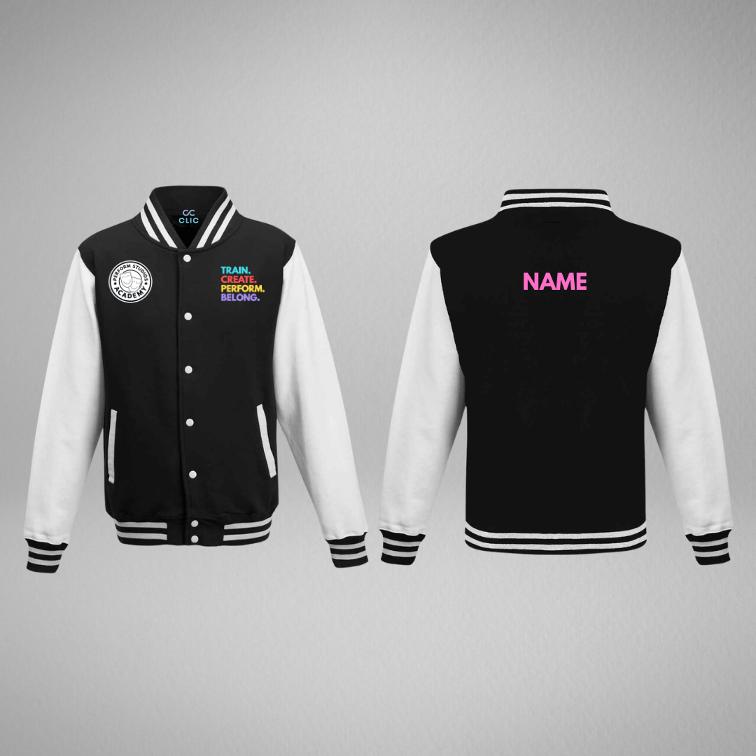 Perform Studios Academy Varsity Jacket (Pink Name)